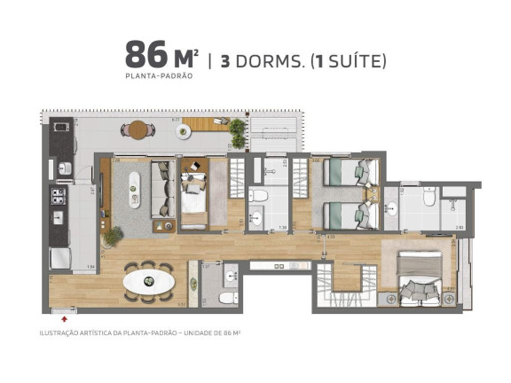 Imagem Apartamento com 3 Quartos à Venda, 86 m² em Brooklin - São Paulo