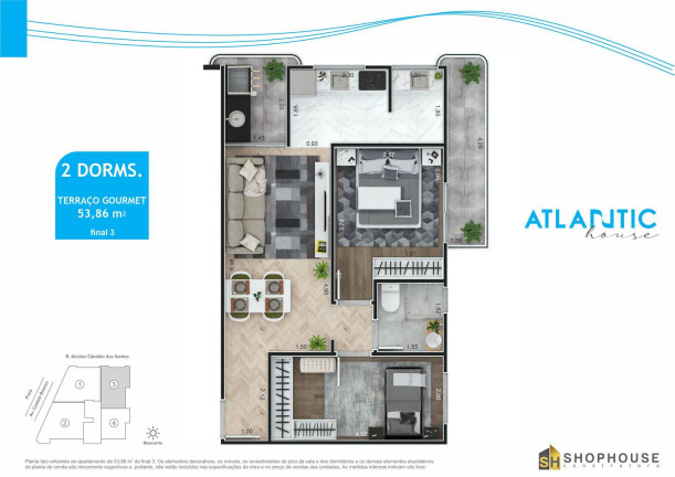 Imagem Apartamento com 2 Quartos à Venda, 53 m² em Maracanã - Praia Grande