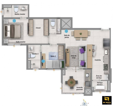 Foto do imóvel Apartamento com 2 Quartos à Venda, 72 m² em Vila Assunção - Santo André