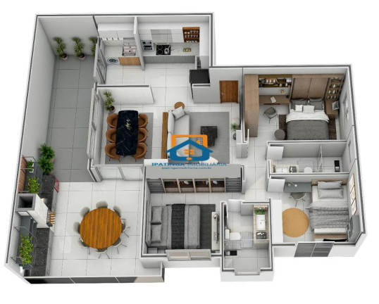 Imagem Apartamento com 3 Quartos à Venda, 90 m² em Imbaúbas - Ipatinga
