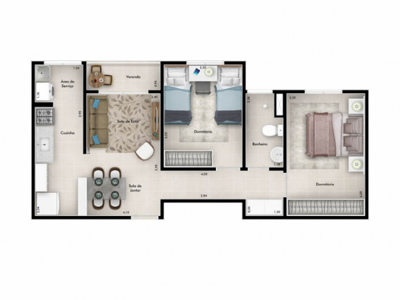 Imagem Apartamento com 2 Quartos à Venda, 43 m² em Jardim Promeca - Várzea Paulista