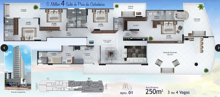 Imagem Apartamento com 4 Quartos à Venda, 250 m² em Centro - Guarapari Imagem Apartamento com 4 Quartos à Venda, 250 m² em Centro - Guarapari