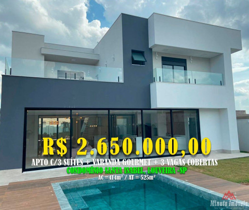 Casa com 3 Quartos à Venda, 414 m² em Centro - Louveira