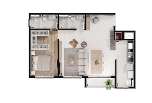 Imagem Apartamento com 2 Quartos à Venda, 62 m² em Salgado Filho - Gravataí