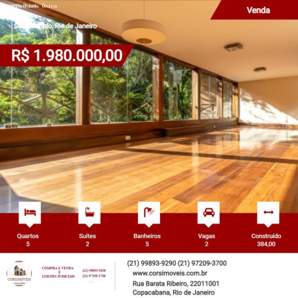 Imagem Apartamento com 5 Quartos à Venda, 384 m²em São Conrado - Rio De Janeiro