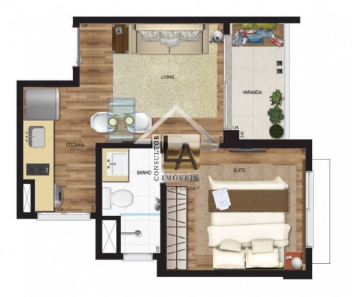 Imagem Apartamento com 1 Quarto à Venda, 31 m² em Campo Belo - São Paulo
