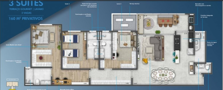 Imagem Apartamento com 3 Quartos à Venda, 160 m² em Centro - Lorena