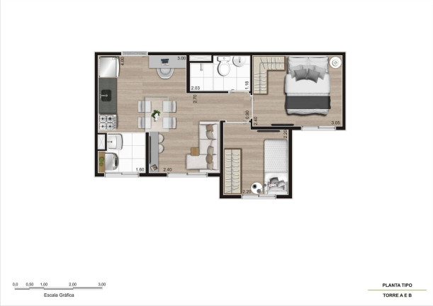 Imagem Apartamento com 2 Quartos à Venda, 37 m² em Vila Ré - São Paulo