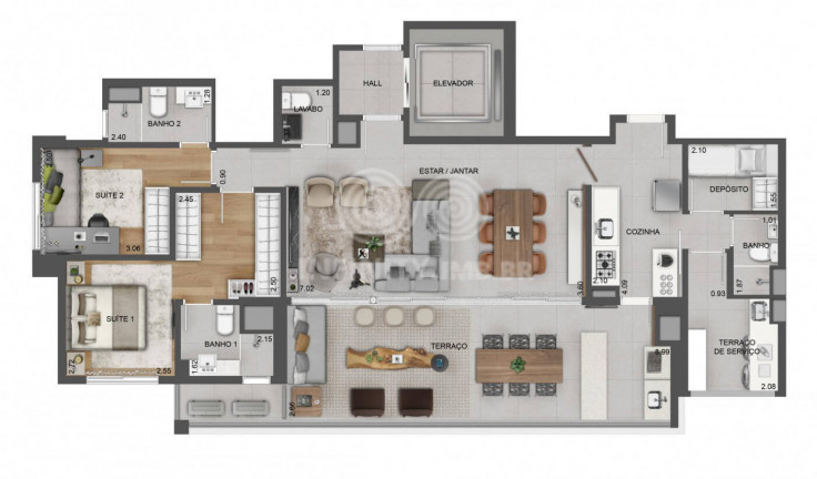 Imagem Apartamento com 3 Quartos à Venda, 124 m² em Tatuapé - São Paulo