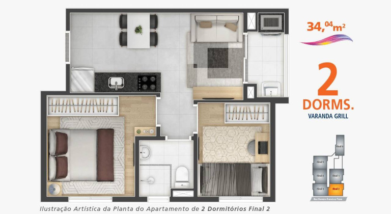 Imagem Apartamento com 2 Quartos à Venda, em Jardim Maristela - São Paulo Imagem Apartamento com 2 Quartos à Venda, em Jardim Maristela - São Paulo