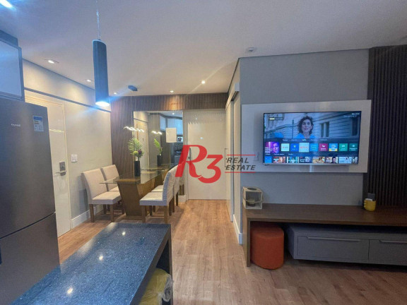 Imagem Apartamento com 1 Quarto para Alugar, 42 m² em Gonzaga - Santos Imagem Apartamento com 1 Quarto para Alugar, 42 m² em Gonzaga - Santos