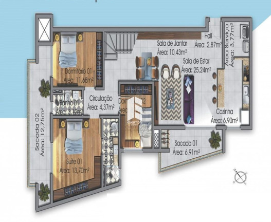 Imagem Cobertura com 4 Quartos à Venda, 210 m² em Nossa Senhora Medianeira - Santa Maria