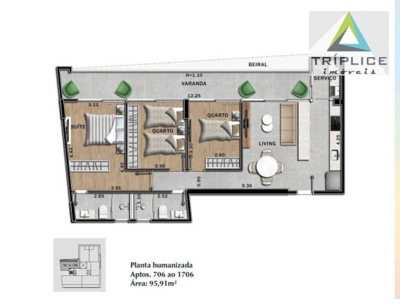 Imagem Apartamento com 3 Quartos à Venda, 95 m² em São Mateus - Juiz De Fora