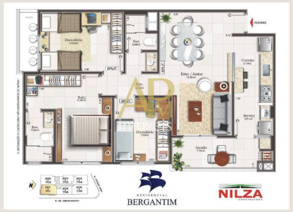 Imagem Apartamento com 3 Quartos à Venda, 86 m² em Capoeiras - Florianópolis
