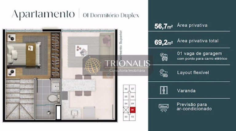 Imagem Apartamento com 1 Quarto à Venda, 46 m² em Alvinópolis - Atibaia Imagem Apartamento com 1 Quarto à Venda, 46 m² em Alvinópolis - Atibaia