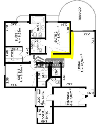 Imagem Apartamento com 2 Quartos à Venda, 95 m² em Moema índios - São Paulo