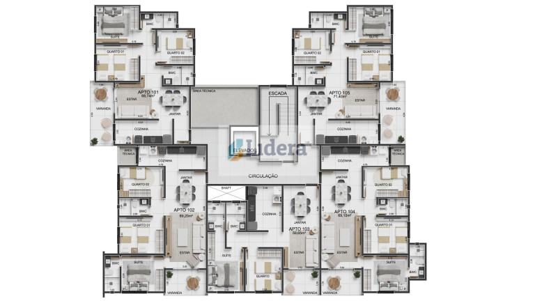 Imagem Apartamento com 3 Quartos à Venda, 68 m² em Ponta De Campina - Cabedelo