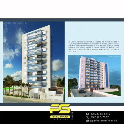 Apartamento com 2 Quartos à Venda, 57 m² em Jardim Oceania - João Pessoa