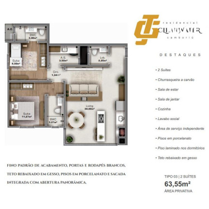 Imagem Apartamento com 2 Quartos à Venda, 70 m² em São Francisco De Assis - Camboriú Imagem Apartamento com 2 Quartos à Venda, 70 m² em São Francisco De Assis - Camboriú