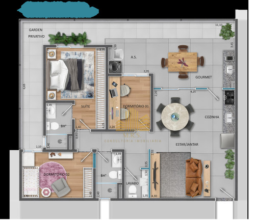 Imagem Apartamento com 3 Quartos à Venda, 86 m² em Jardim Primavera - Itupeva