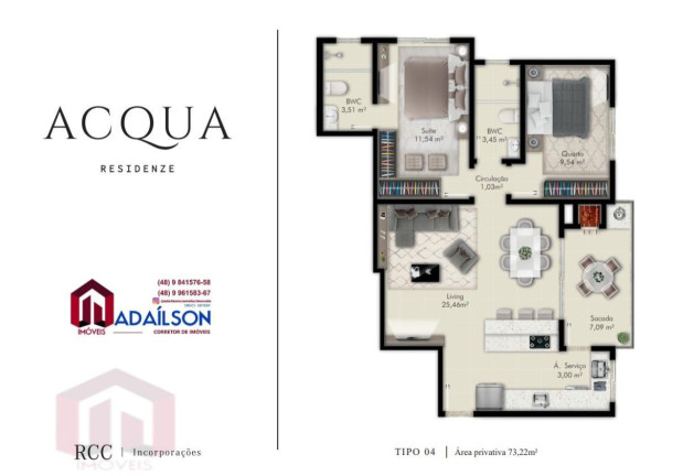 Imagem Imóvel com 2 Quartos à Venda, 73 m² Imagem Imóvel com 2 Quartos à Venda, 73 m²