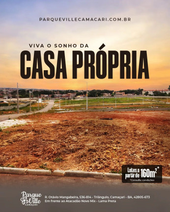 Imagem Terreno à Venda, 160 m² em Lama Preta - Camaçari Imagem Terreno à Venda, 160 m² em Lama Preta - Camaçari