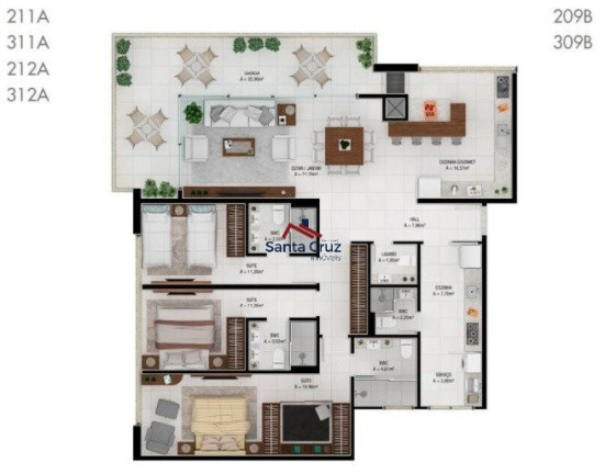 Imagem Apartamento com 3 Quartos à Venda,  em Jurerê Internacional - Florianópolis