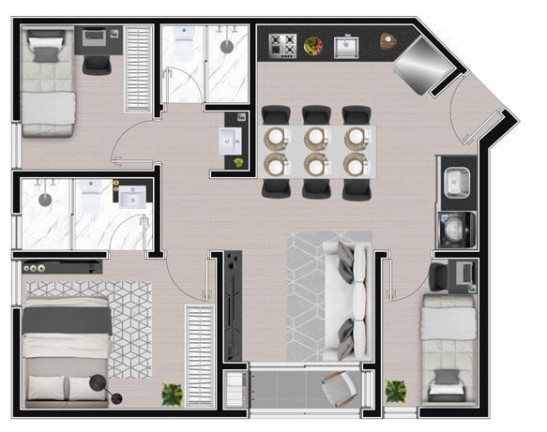 Imagem Apartamento com 3 Quartos à Venda, 47 m² em Ecoville - Curitiba
