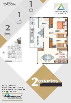 Imagem Apartamento com 2 Quartos à Venda, 47 m² em Santa Helena - Juiz De Fora