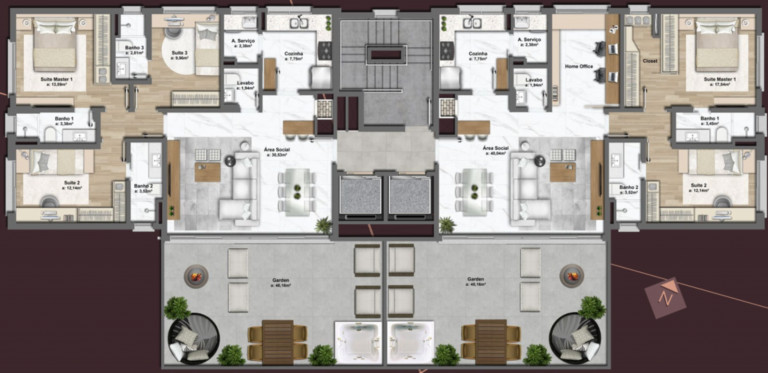 Imagem Imóvel com 3 Quartos à Venda, 107 m² em Bela Vista - Porto Alegre