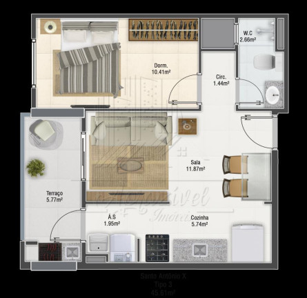 Imagem Imóvel com 3 Quartos à Venda, 111 m² em Jardim Imperador - Praia Grande