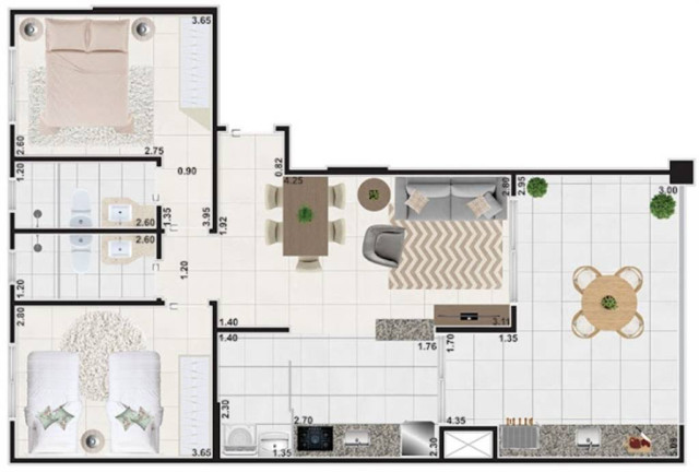 Apartamento com 2 Quartos à Venda, 80 m² em Enseada - Guaruja