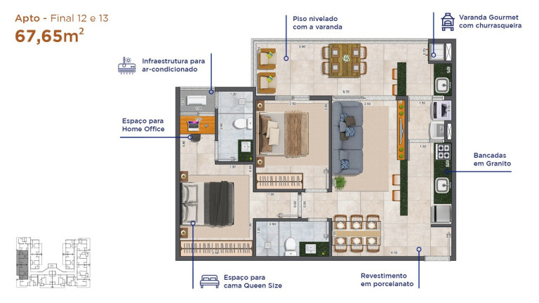Imagem Apartamento com 2 Quartos à Venda, 61 m² em Praia Grande - Ubatuba