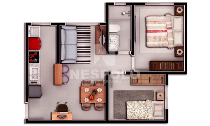 Imagem Apartamento com 2 Quartos à Venda, 58 m² em Ressacada - Itajai