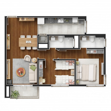 Imagem Apartamento com 1 Quarto à Venda, 53 m² em Centro - Canela