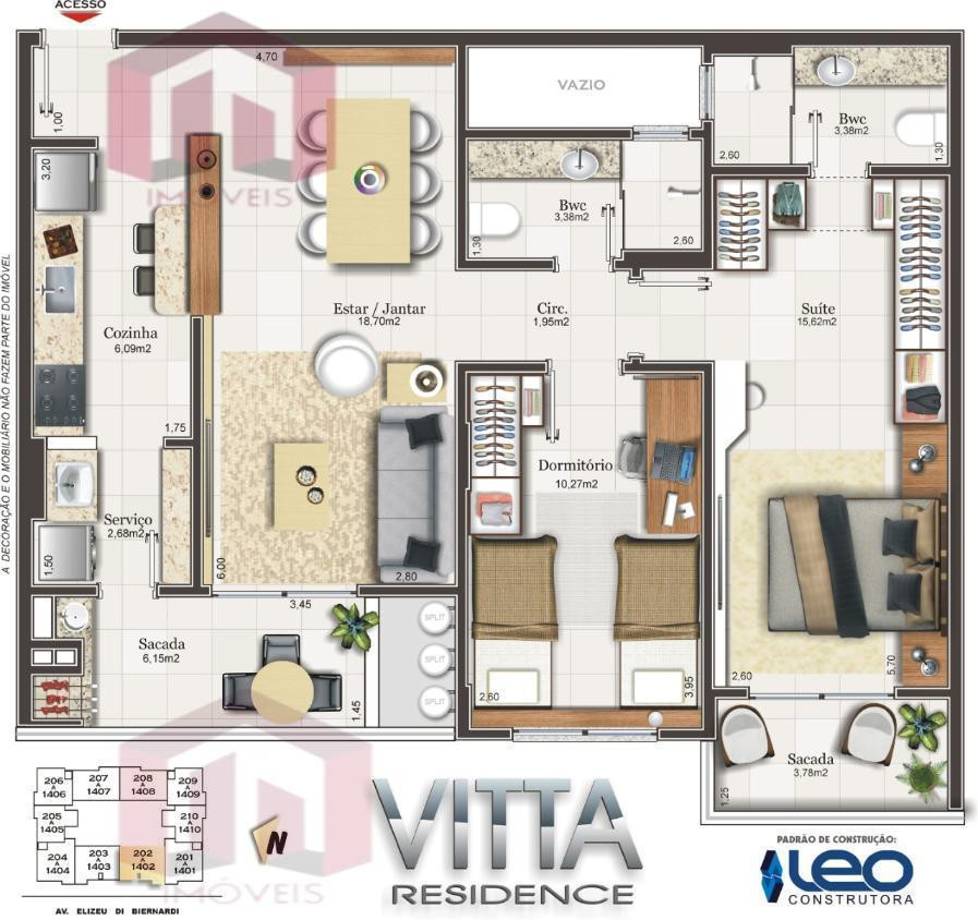 Imagem Imóvel com 2 Quartos à Venda, 78 m² Imagem Imóvel com 2 Quartos à Venda, 78 m²