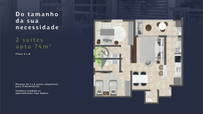 Imagem Apartamento com 2 Quartos à Venda, 74 m² em Boqueirão - Santos Imagem Apartamento com 2 Quartos à Venda, 74 m² em Boqueirão - Santos