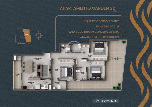 Imagem Apartamento com 2 Quartos à Venda, 79 m² em Jamail Mar - Matinhos