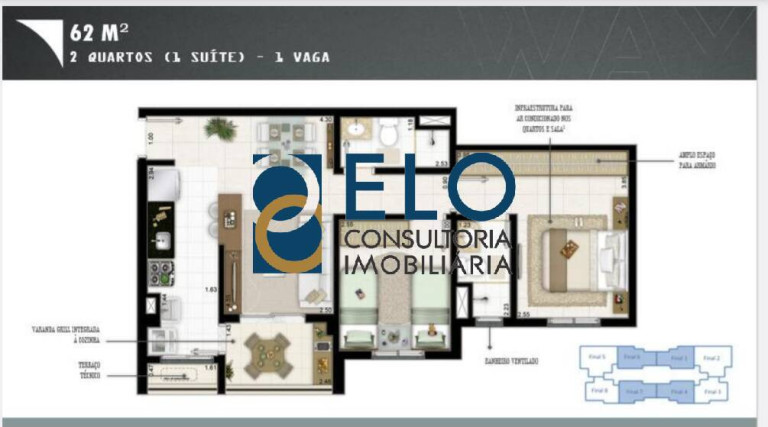 Imagem Apartamento com 3 Quartos à Venda, 84 m² em Marapé - Santos Imagem Apartamento com 3 Quartos à Venda, 84 m² em Marapé - Santos