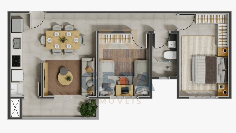 Imagem Apartamento com 2 Quartos à Venda, em Cedros - Camboriú Imagem Apartamento com 2 Quartos à Venda, em Cedros - Camboriú