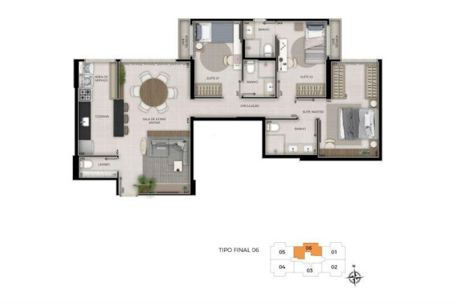 Imagem Apartamento com 3 Quartos à Venda, 100 m² em Aguas Claras - Brasilia