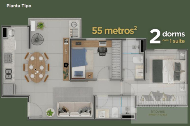 Imagem Apartamento com 2 Quartos à Venda, 55 m² em Parque Oratório - Santo André Imagem Apartamento com 2 Quartos à Venda, 55 m² em Parque Oratório - Santo André