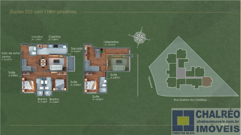 Imagem Imóvel com 1 Quarto à Venda, 53 m² em Candiago - Gramado