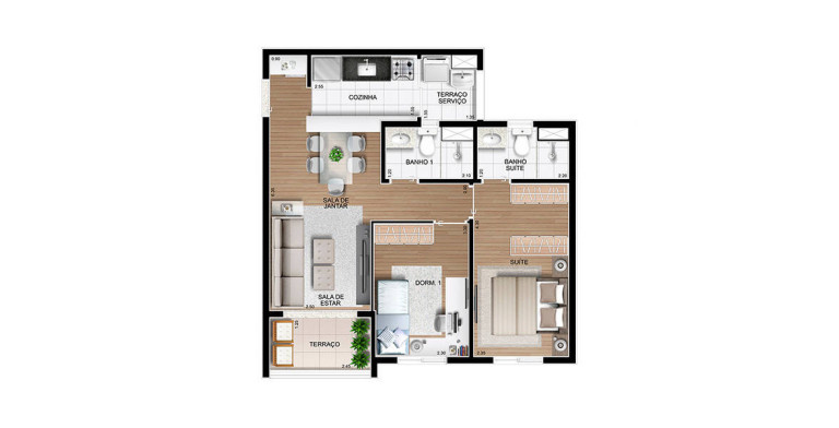 Imagem Apartamento com 2 Quartos à Venda, 57 m² em Parque Reboucas - São Paulo