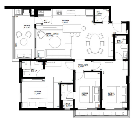Imagem Apartamento com 3 Quartos à Venda, 132 m² em Coqueiros - Florianópolis Imagem Apartamento com 3 Quartos à Venda, 132 m² em Coqueiros - Florianópolis