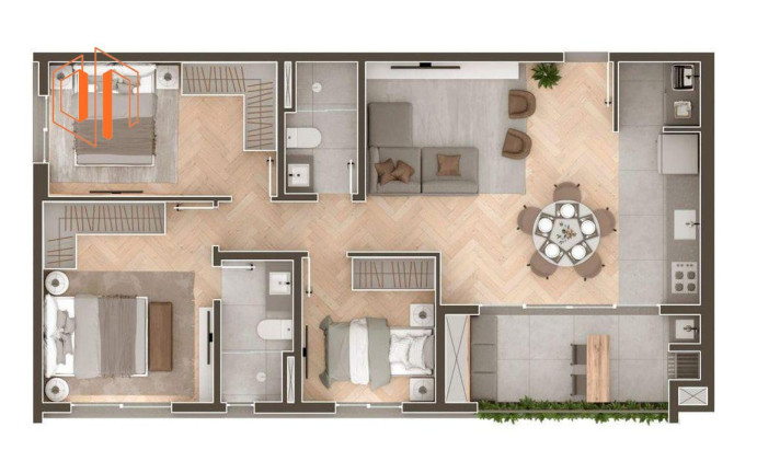 Imagem Apartamento com 3 Quartos à Venda, 78 m² em água Verde - Curitiba