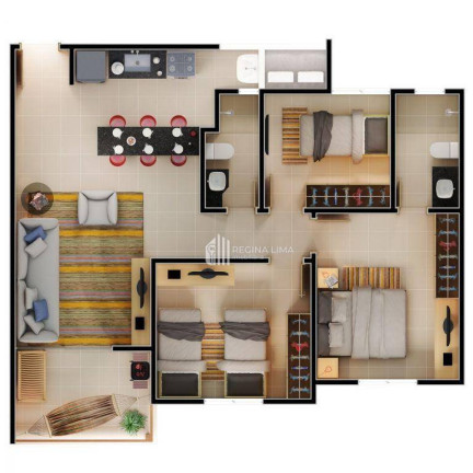 Imagem Apartamento com 3 Quartos à Venda, 73 m² em Vista Do Atlântico - Luis Correia