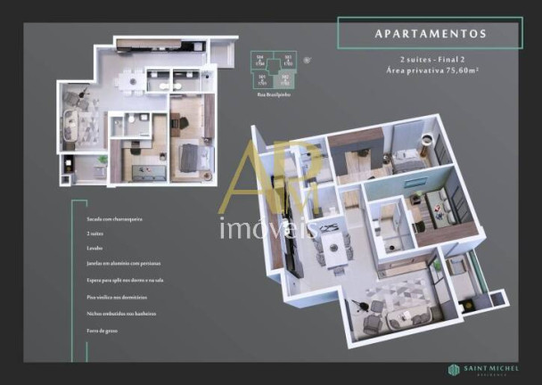 Imagem Apartamento com 2 Quartos à Venda, 103 m² em Kobrasol - São José Imagem Apartamento com 2 Quartos à Venda, 103 m² em Kobrasol - São José