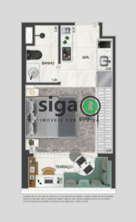 Imagem Apartamento com 1 Quarto à Venda, 23 m² em Brooklin - São Paulo