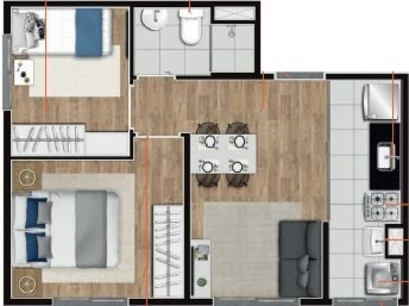Imagem Apartamento com 2 Quartos à Venda, 34 m² em Jardim Miriam - São Paulo